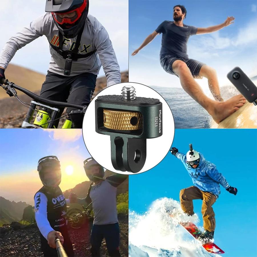 アルミニウムカメラ三脚アダプター、gopro 12、11、10、9、8、アクションカメラ用変換マウント、Insta-360、1x2、x3アクセサリー、｜moro-shop｜04