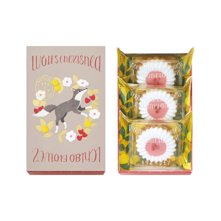 モロゾフ（Morozoff） オオカミの憧れイチゴフラワー 3個入 : モロゾフ