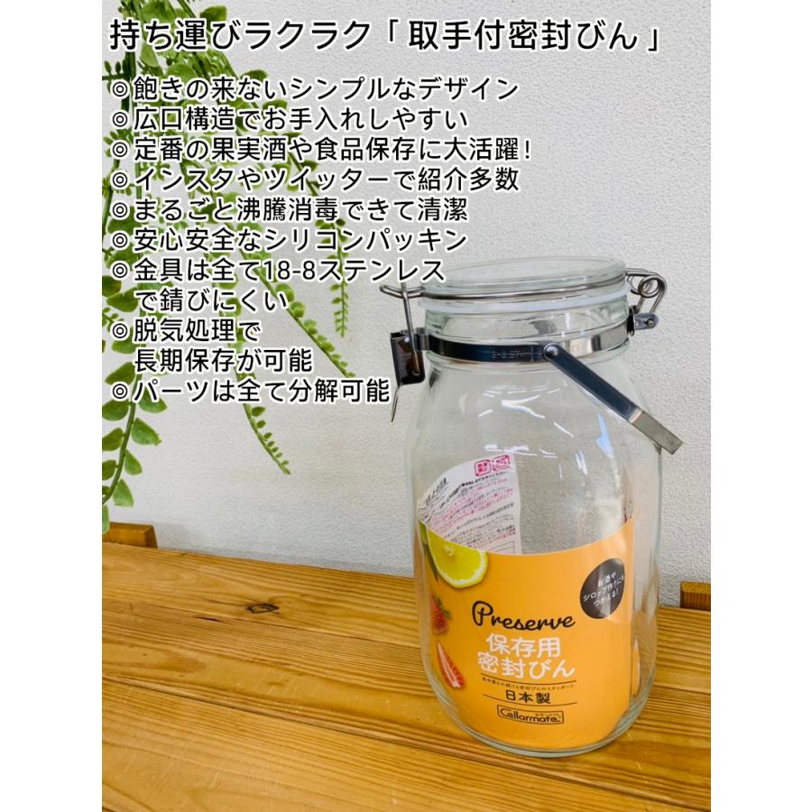 取っ手付き密封びん3l セラーメイト 星硝 梅シロップ サワー作り ガラス製 M Mos Mart 通販 Yahoo ショッピング