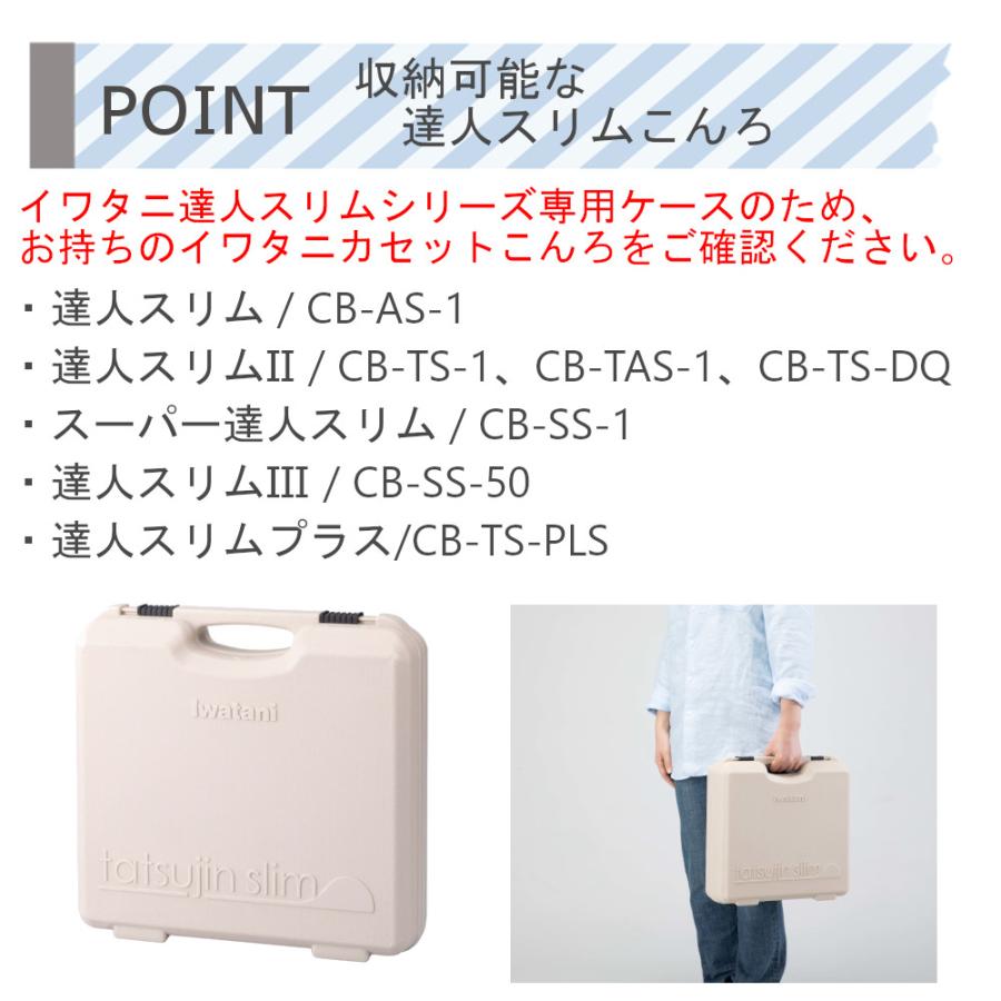 カセットコンロ カセットフー イワタニ 達人 スリム プラス 計3点セット 専用ケース 鉄板焼き プレート 岩谷産業 薄型 コンロ 軽量 備蓄 防災 パーティ BBQ｜mos-mart｜12