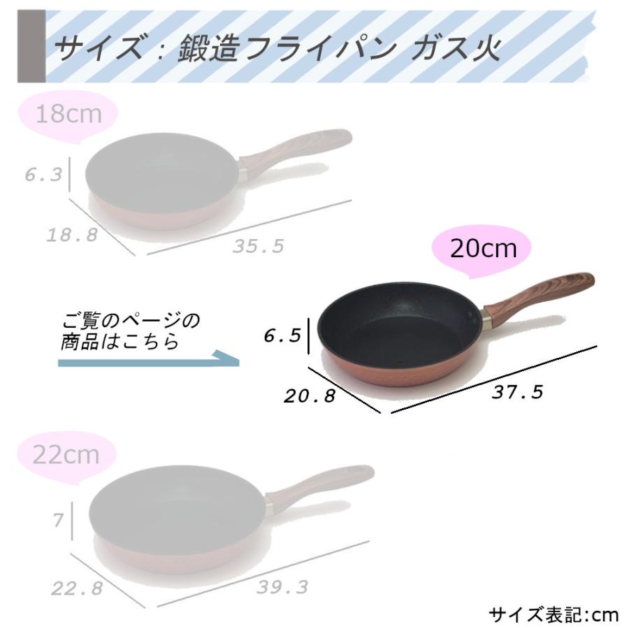 鍛造 フライパン 20cm 谷口金属 ガス火 お手入れ 簡単 焦げ付きにくい フッ素樹脂加工｜mos-mart｜08