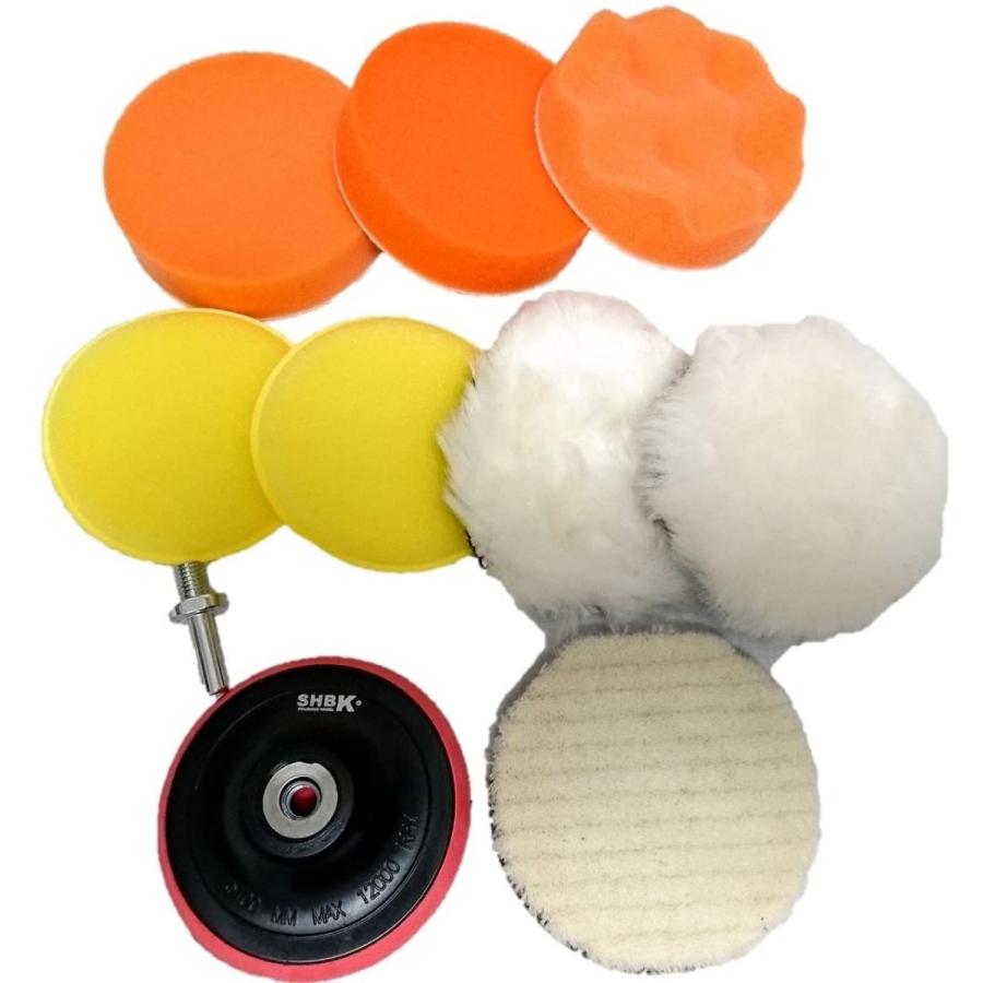 保証書付 電動ドリルで洗車やワックスがけなど簡単 ポリッシング スポンジ セット 100mm 10点 アタッチメント スポンジ 送料込 Zoetalentsolutions Com