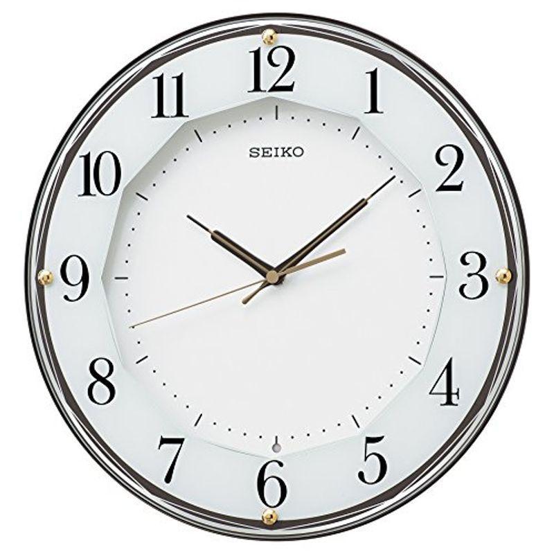 【在庫処分】 セイコー クロック SEIKO KX213B メタリック 茶 アナログ 電波 掛け時計 置き時計