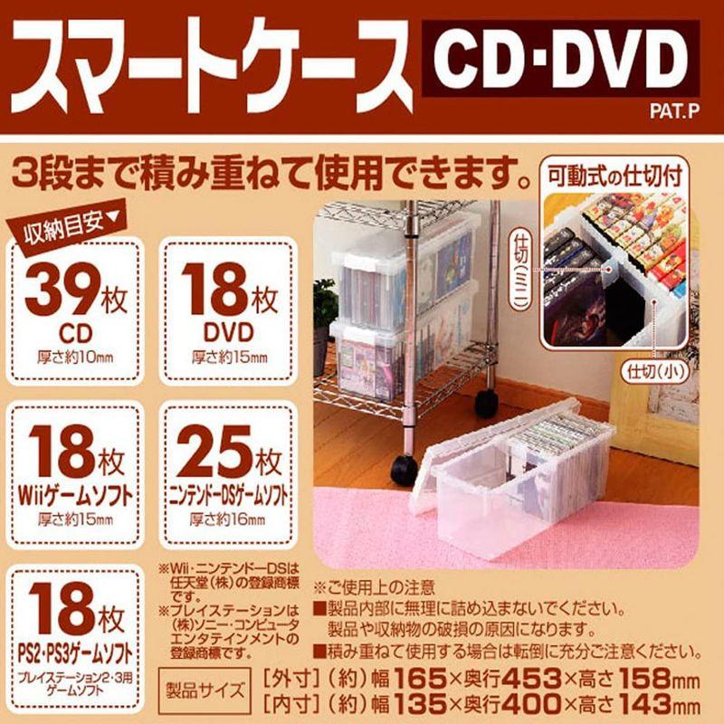 CDケース DVDケース 2個セット オールクリア 収納ケース ボックス プラ メディアケース グリーンパル｜mosaic-store｜04