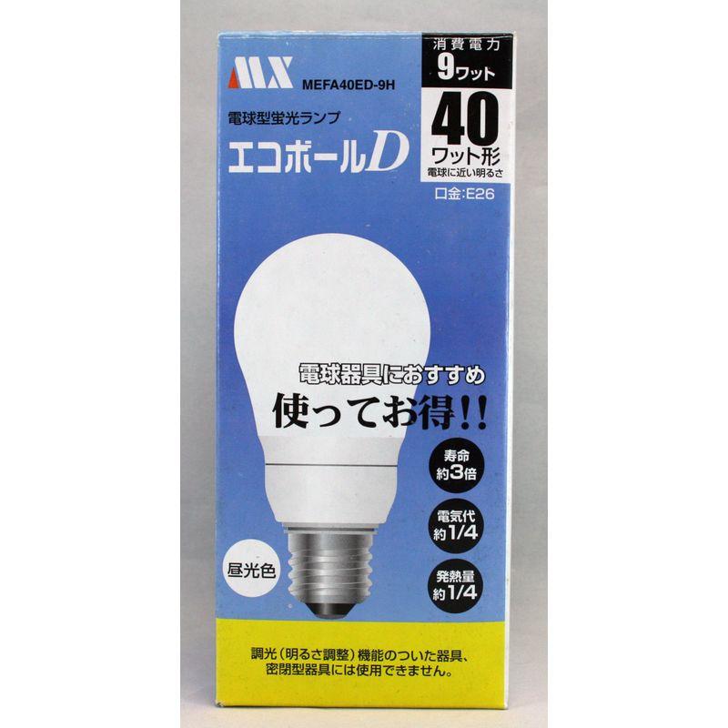 アウトレット品 電球型蛍光ランプ エコボール D 昼光色 40W型 消費電力 