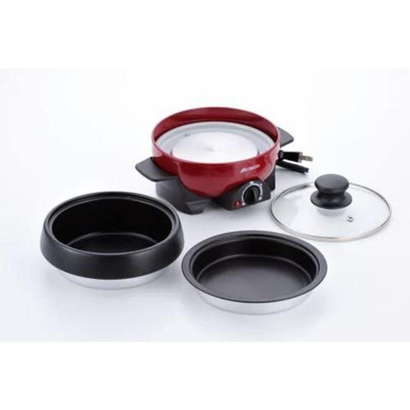 Abitelax Electric Miniplate Grill Pot Red / Black APN-16G-R 並行輸入品｜mosaic-store｜02