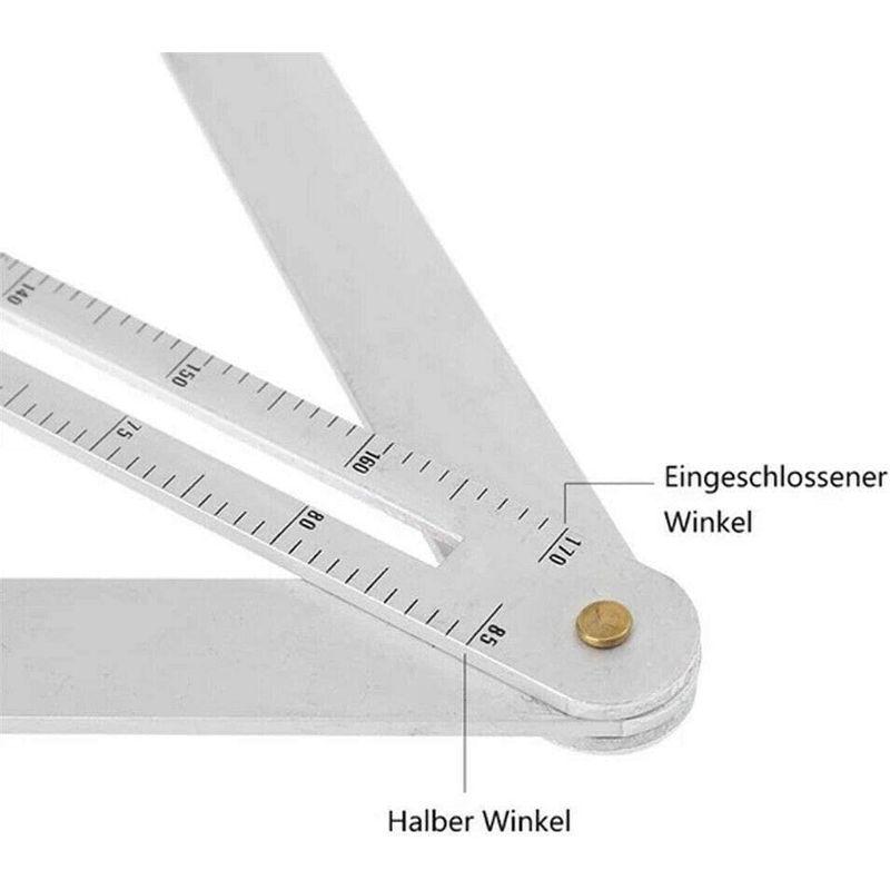 多機能角度計 マルチ分度器 トリム伸縮式 角度測定 簡単固定 スライド型 アングルファインダー 高精度スケール 可動折尺 対角尺 設計 製図｜mosaic-store｜04