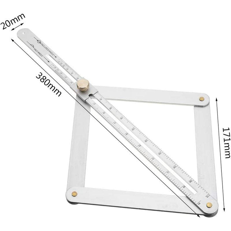 多機能角度計 マルチ分度器 トリム伸縮式 角度測定 簡単固定 スライド型 アングルファインダー 高精度スケール 可動折尺 対角尺 設計 製図｜mosaic-store｜08