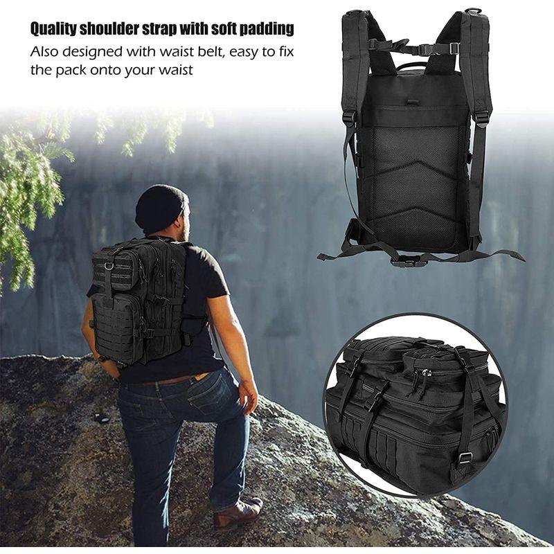 世界的にProCase バックパック, 40L -ブラック 大容量リュックサック 3日間のアウトドアに対応 リュック、バッグ ENGINE BackpackPro リュック 男女兼用 40L 競技会 登山 通勤 ビジネス 通学 大容量 カラー多数 送料無料 シューズリュック 競泳