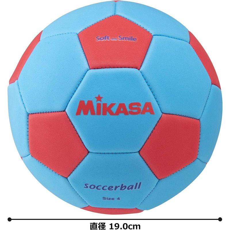 ミカサ(MIKASA) スマイルサッカーボール 4号(小学生向け)マシン縫い ブルー/レッド STPEF4-SBLR 推奨内圧0.20~0.｜mosaic-store｜03