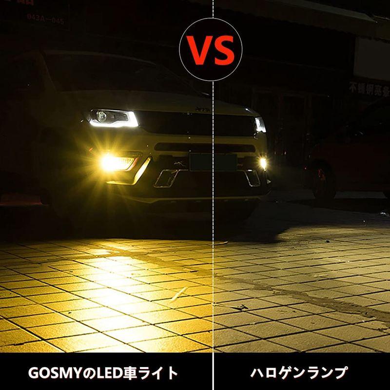GOSMY LED フォグランプ H8 H11 H16 バルブ イエローフォグ黄色 車検対応 12V-24V 2000LM CSPチップ搭載｜mosaic-store｜02