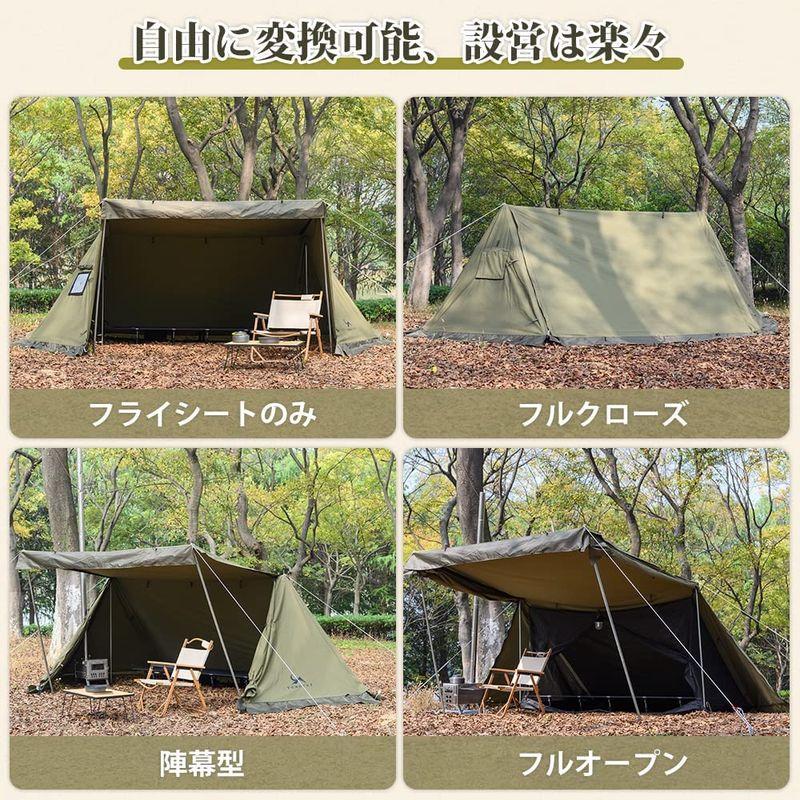 TOMOUNT パップテント TC軍幕 ソロテント 2人用 ポリコットン TOMOUNT パップテント TC軍幕 ソロテント 2人用 ポリコットン