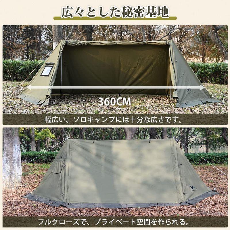 TOMOUNT パップテント TC軍幕 ソロテント 2人用 ポリコットン TOMOUNT パップテント TC軍幕 ソロテント 2人用 ポリコットン