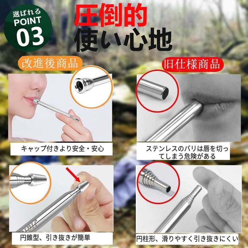 Jialefu ふいご 火吹き棒 火起こし 焚き火 送風機 バーベキュー 暖炉 炭 薪 ステンレス 耐久性 伸縮性 コンパクト携 帯 ポケッ｜mosaic-store｜03