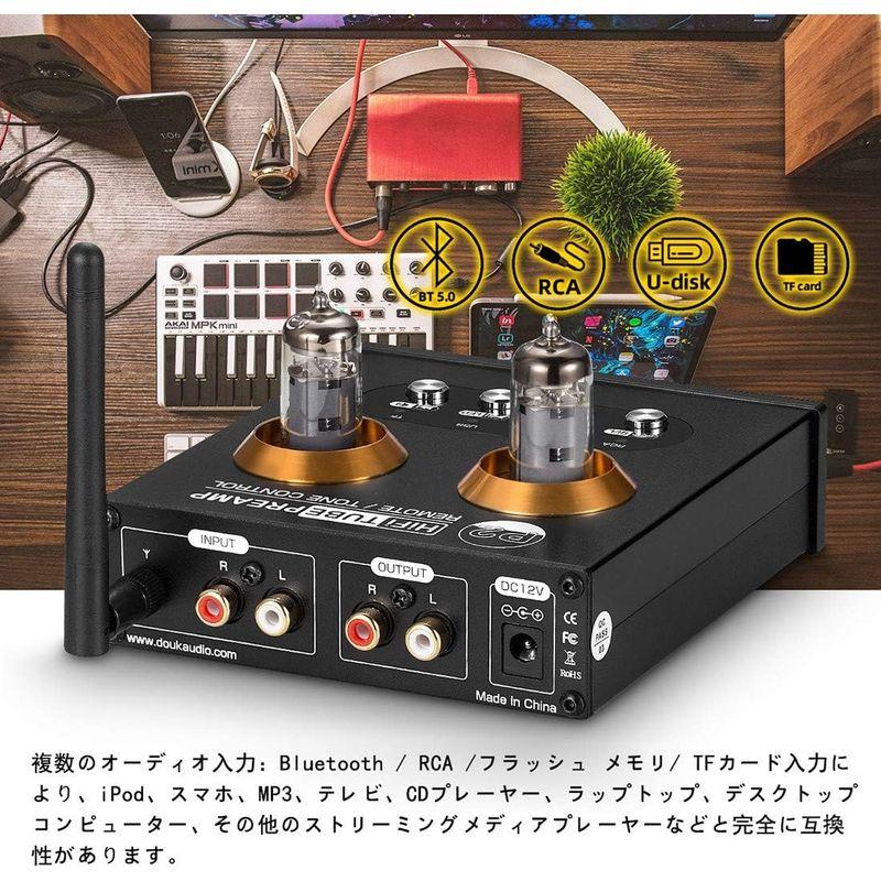 Nobsound P2 2021 Mini Bluetooth 5.0 真空管プリアンプ HiFi USB プレーヤー ステレオ オーディオ｜mosaic-store｜09