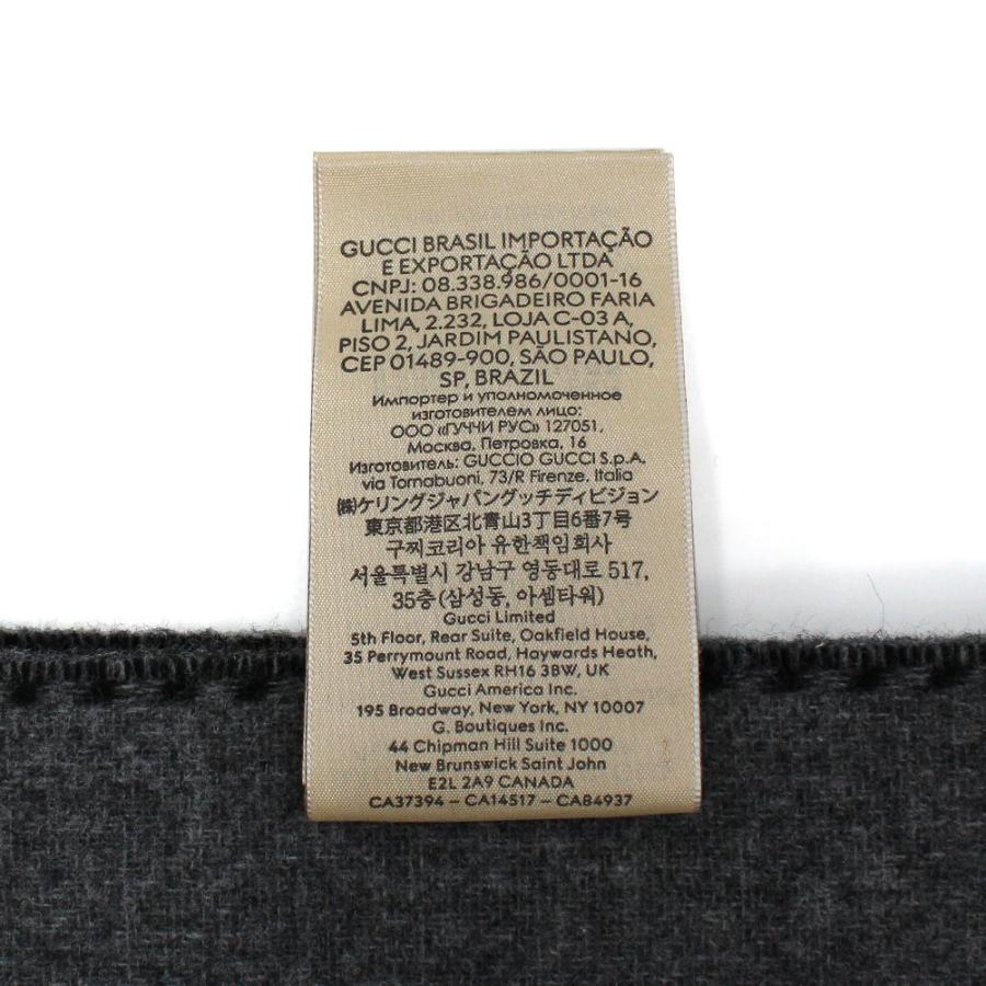 GUCCI グッチ 715497 4GAAA 1360 インターロッキングG付き ウールカシミア スカーフ マフラー メンズ レディース_6