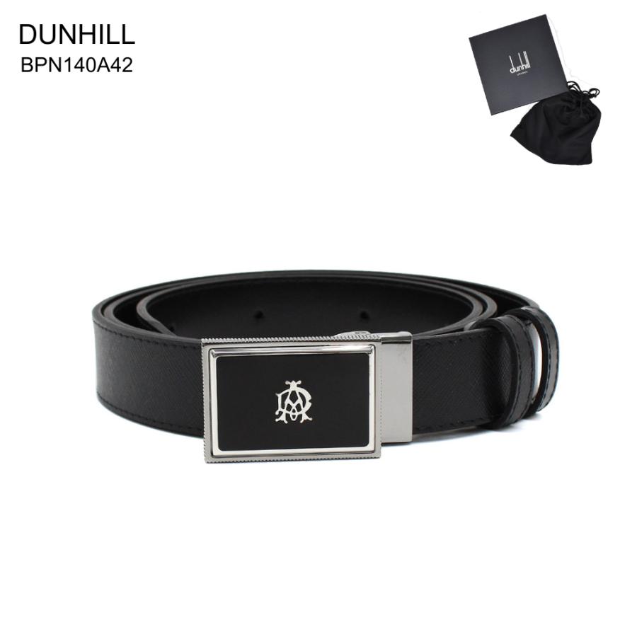 極美品　dunhill リバーシブル　本革ベルト　　刻印　黒　箱付き dunhill DUNHILL ダンヒル BPN140A42 ベルト BELT リバーシブル