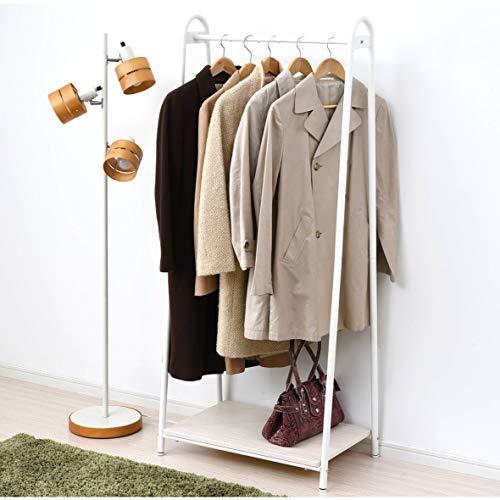 初回限定 山善 ハンガーラック 幅66 奥行39 5 高さ151cm A型タイプ 棚板付き 全体耐荷重50kg 見せる収納 組立品 ホワイトウォ 50 Off Turningheadskennel Com