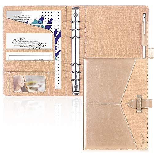 Toplive システム手帳 A5サイズ おしゃれ 6穴 リング バインダーノート リングノート ルーズリーフ式 高級 Puレザ Wssj B084x62p5v エムオー商店 通販 Yahoo ショッピング