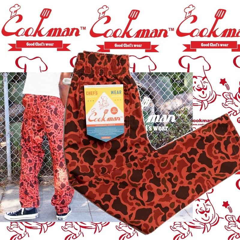 COOKMAN Chef Pants Ripstop Camo Red (Duck Hunter) クックマン シェフパンツ｜moshpunx