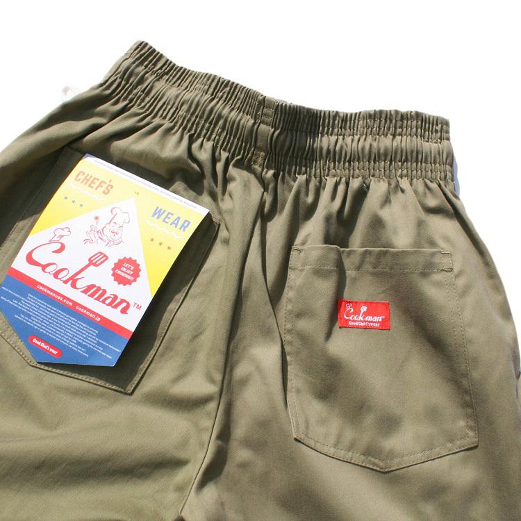 COOKMAN Chef Pants Short Khaki クックマン ショートパンツ シェフパンツ｜moshpunx｜05