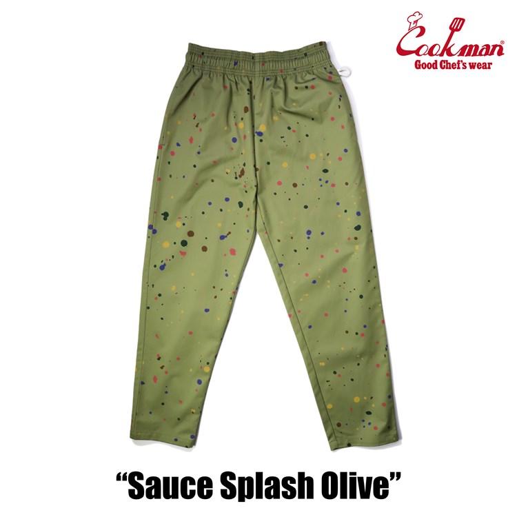 COOKMAN Chef Pants Sauce Splash Olive クックマン シェフパンツ｜moshpunx｜04