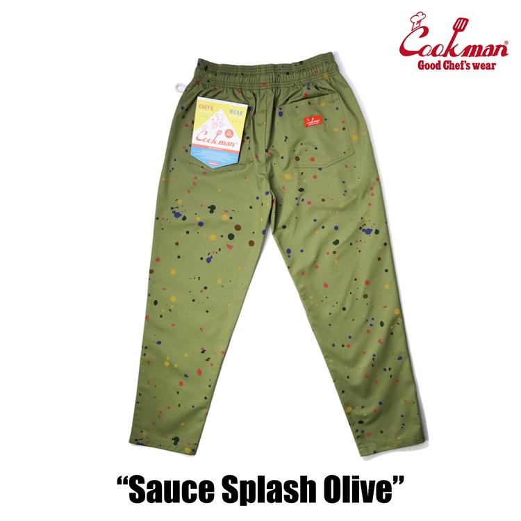 COOKMAN Chef Pants Sauce Splash Olive クックマン シェフパンツ｜moshpunx｜05