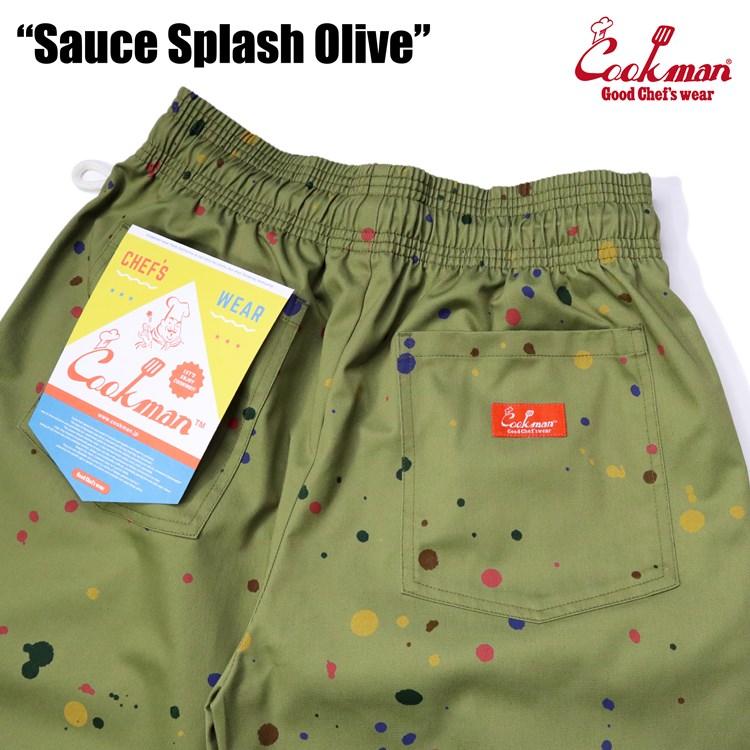 COOKMAN Chef Pants Sauce Splash Olive クックマン シェフパンツ｜moshpunx｜08