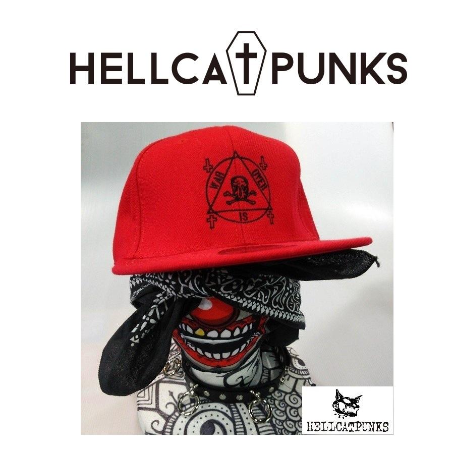 HELLCATPUNKS WAR IS OVER B.B CAP ヘルキャットパンクス ベースボール キャップ ユニセックス RED｜moshpunx