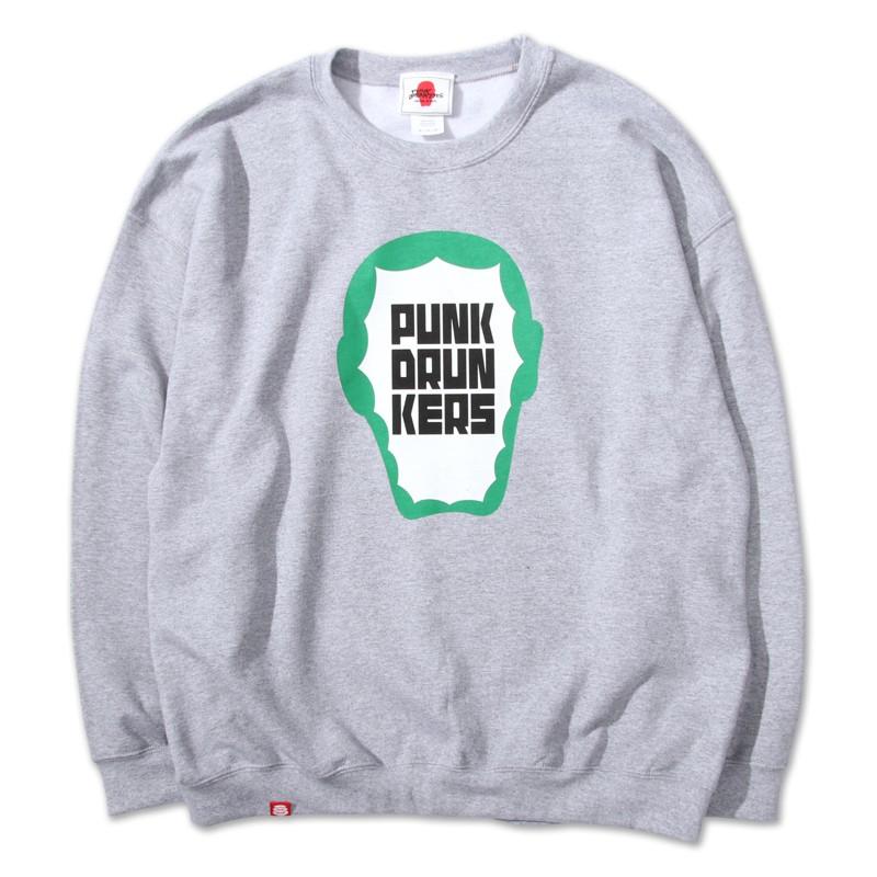 PUNKDRUNKERS ダークグリーン トレーナー PUNK DRUNKERS PUNKDRUNKERS 使えないポケットトレーナー パンク