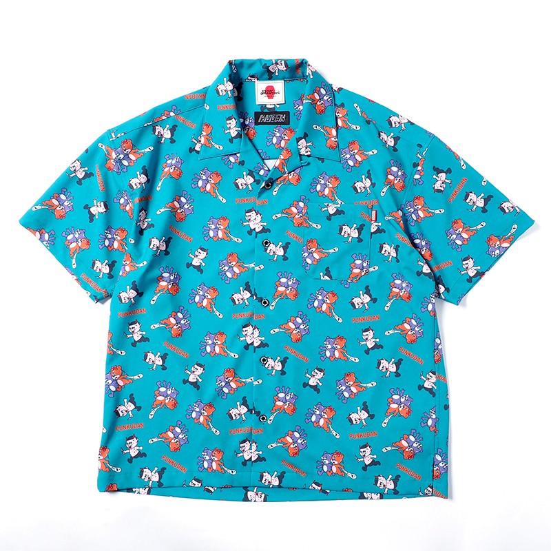 PUNK DRUNKERS PUNKDRUNKERS x KUDAN PUNKUDAN式 総柄ベアシャツ