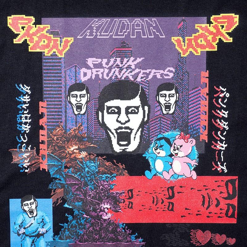 ガルタン GALTAN パンクドランカーズ PUNKDRUNKERS PUNK DRUNKERS(パンクドランカーズ) ですメタルTEE - BLACK / ロック