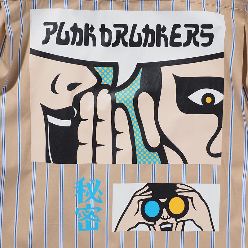 PUNK DRUNKERS PUNKDRUNKERS シークレットストライプシャツ PUNK DRUNKERS PUNKDRUNKERS シークレットストライプシャツ