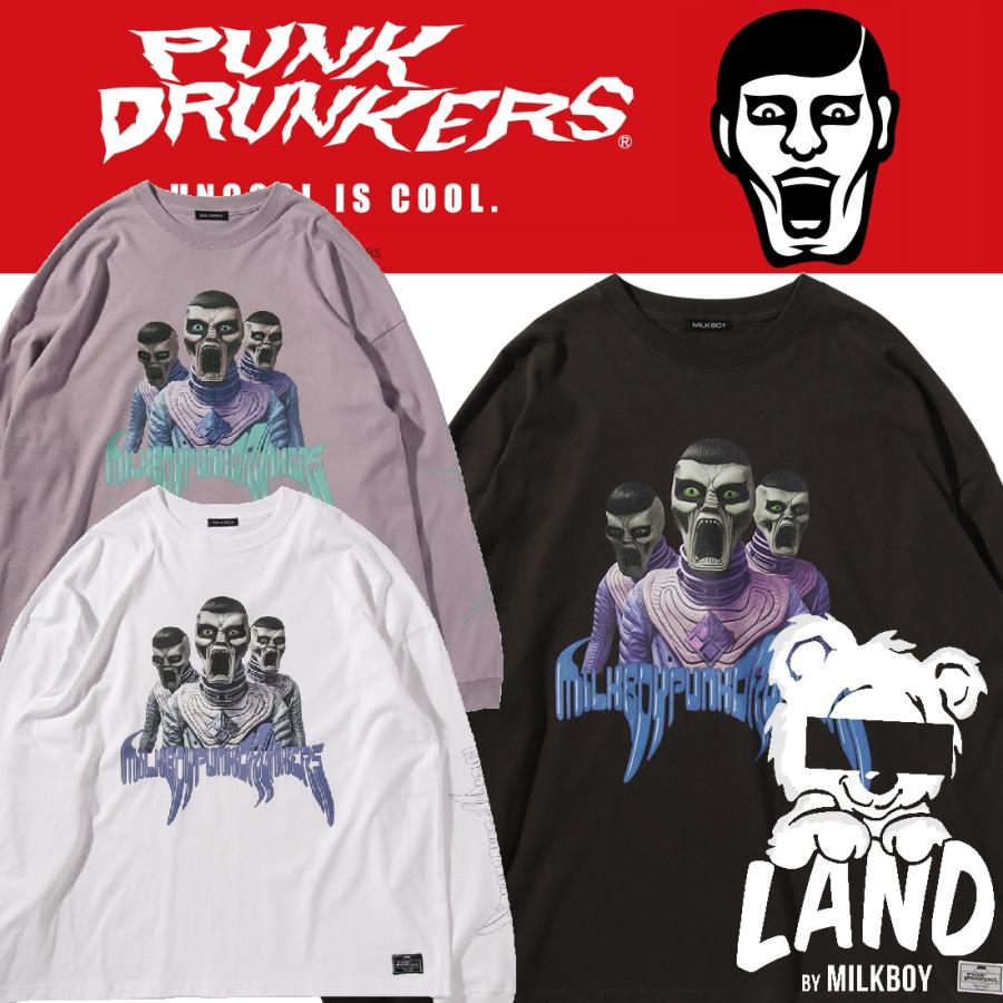 PUNK DRUNKERS PUNKDRUNKERS x MILKBOY ALIEN.BIGロンTEE パンク PUNK DRUNKERS PUNKDRUNKERS x MILKBOY ALIEN.BIGロンTEE パンク