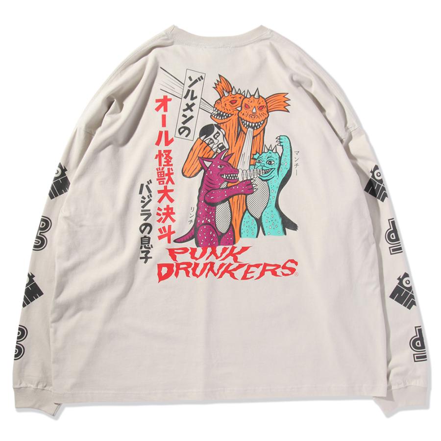 PUNKDRUNKERS x ZOLLMEN オール怪獣大決斗BIGロンTEE パンク 