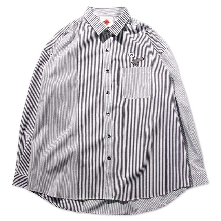 PUNK DRUNKERS PUNKDRUNKERS バーコードストライプシャツ パンク