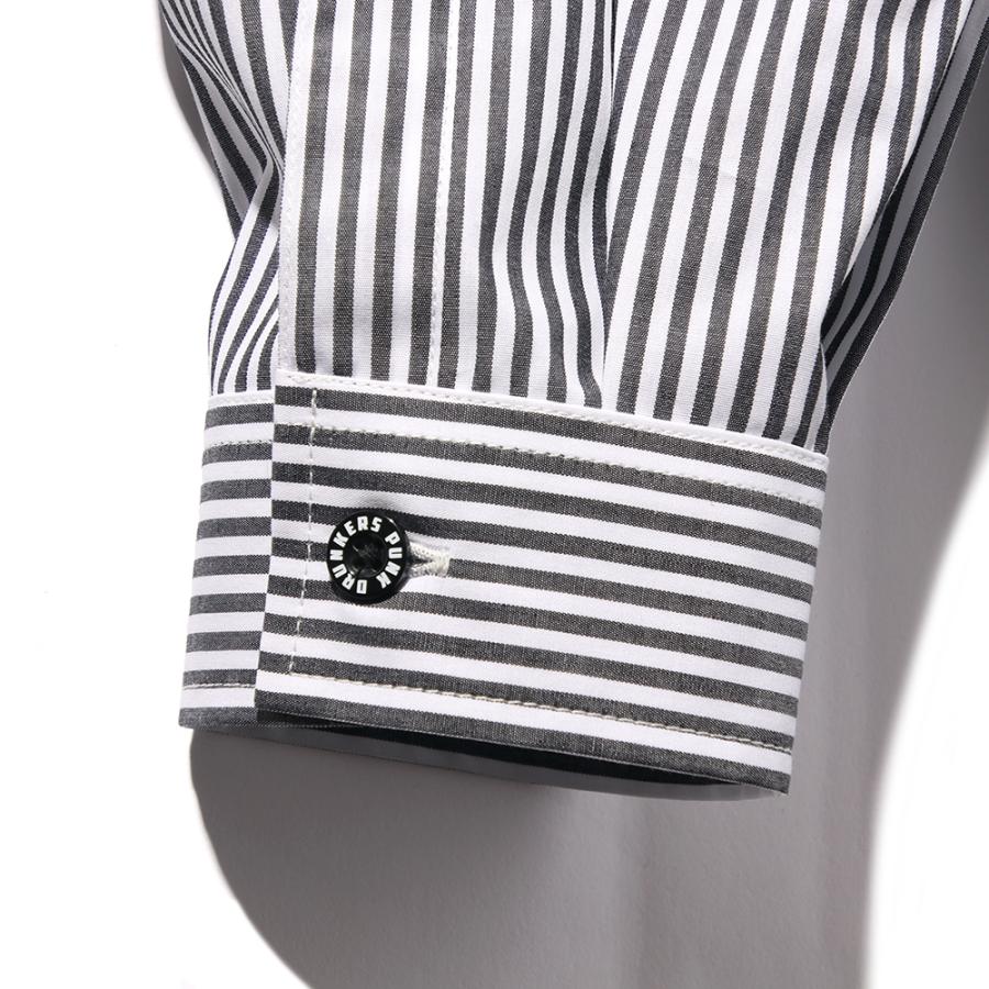 PUNK DRUNKERS PUNKDRUNKERS バーコードストライプシャツ パンク