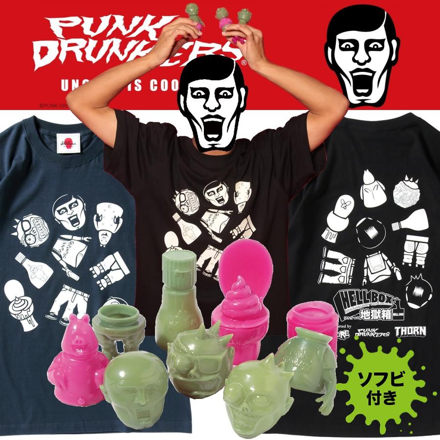 PUNKDRUNKERS x CURE x THORN HELLBOX.TEE / ソフビセット パンク