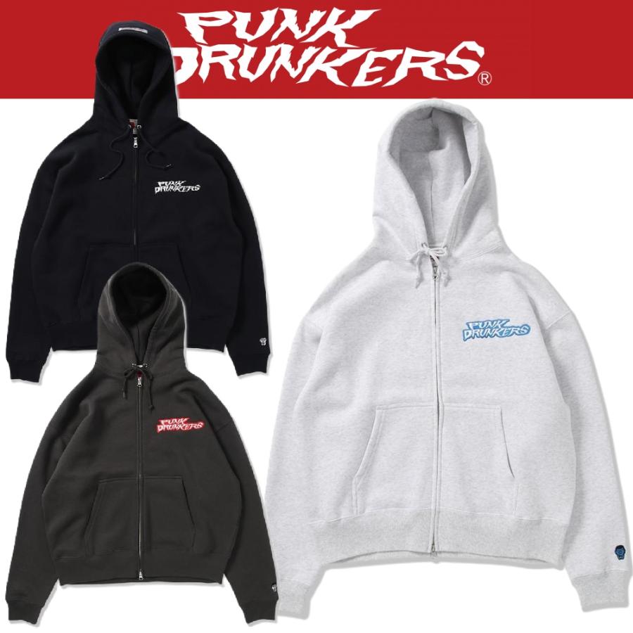 PUNK DRUNKERS（パンクドランカーズ） ギザロゴZIPパーカ