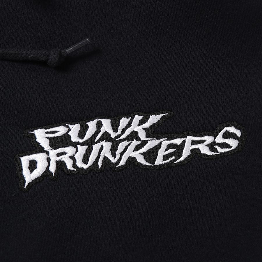 パンクドランカーズ　punk drunkers 刺繍ロゴ付き　りーあ PUNK DRUNKERS（パンクドランカーズ） ギザロゴZIPパーカ
