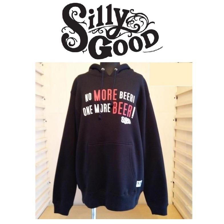 SILLYGOOD シリーグッド NO MORE BEER PULLOVER PARKA プルオーバー BLACK｜moshpunx