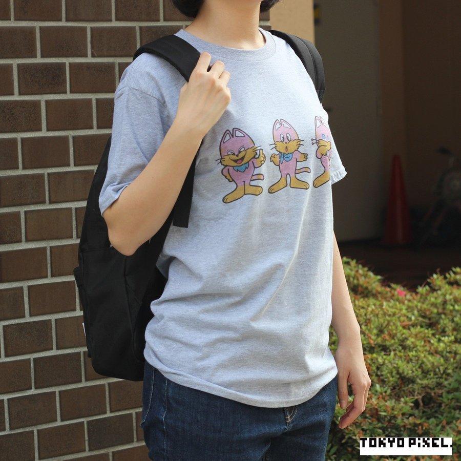 TOKYO PIXEL × マッピー ミューキーズ Ｔシャツ グレー ナムコ 　｜moshpunx｜04