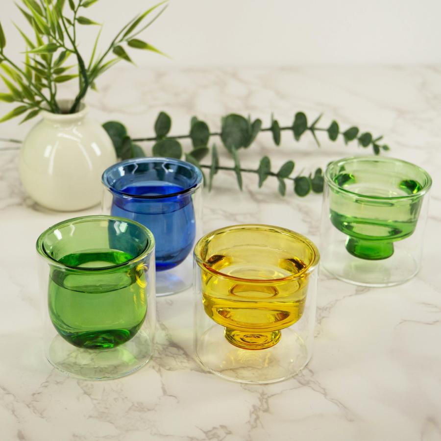 TOKITIME 茶器セット ダブルウォール グラス ティーポット カップ