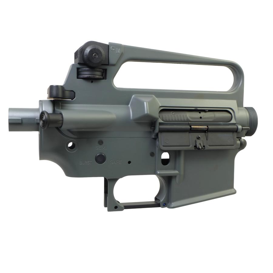 [E&C] コルト リアル刻印 M16A2 スタイル メタルレシーバー M4 電動ガン用 A2補強リブ搭載 レトロミリタリー外観強化 [MP314C-GY]の画像