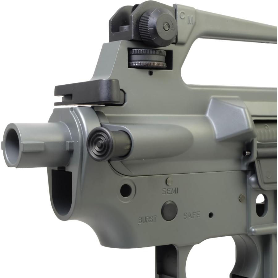 [E&C] コルト リアル刻印 M16A2 スタイル メタルレシーバー M4 電動ガン用 A2補強リブ搭載 レトロミリタリー外観強化 [MP314C-GY]の画像
