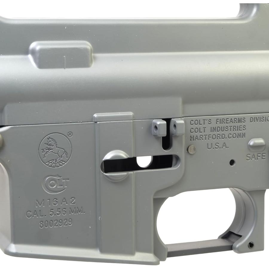 [E&C] コルト リアル刻印 M16A2 スタイル メタルレシーバー M4 電動ガン用 A2補強リブ搭載 レトロミリタリー外観強化 [MP314C-GY]の画像