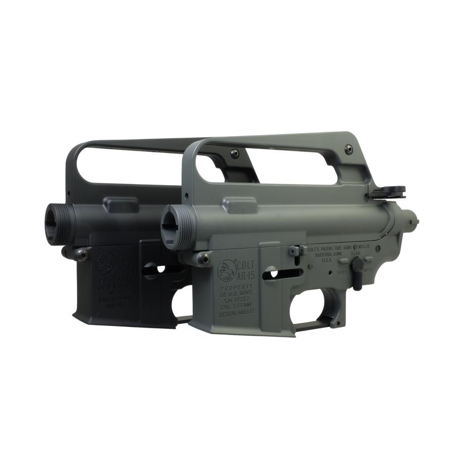 [E&C] コルト リアル刻印 M16A2 スタイル メタルレシーバー M4 電動ガン用 A2補強リブ搭載 レトロミリタリー外観強化 [MP314C-GY]の画像