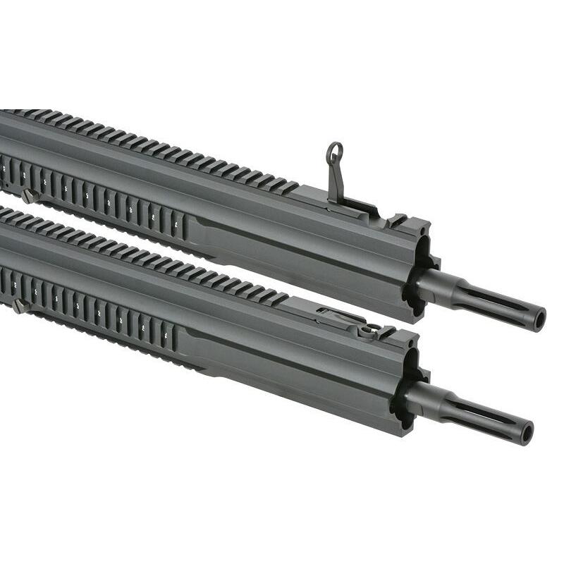[E&C] G28 DMR Style フラッシュハイダー for 14mm逆ネジ｜HK417 / G28×アルミ×全長85mm！DMR ...