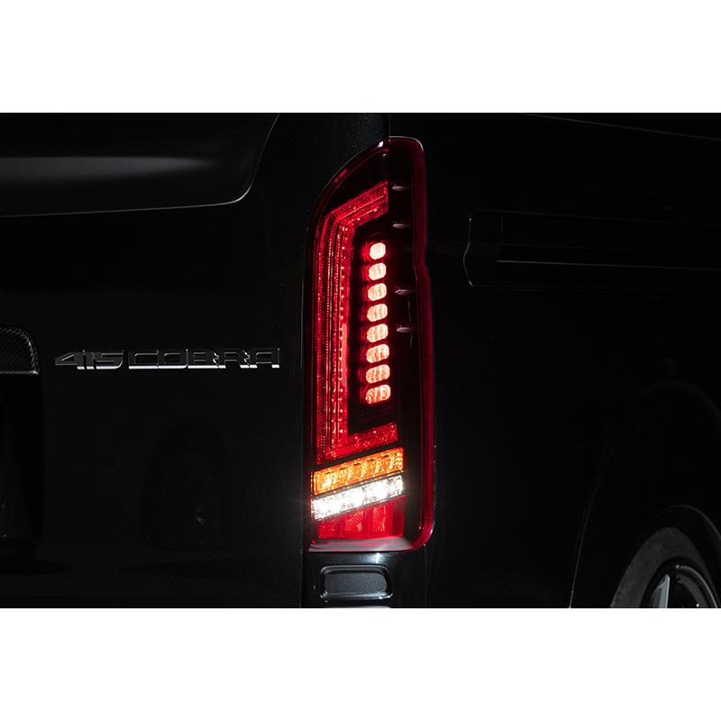 〔ノベルティ付〕415コブラ COBRA ハイエース用 LED テール ライトセーバー プレステージ ダークレッド 〔CB-LSP-R002〕 ラブラーク HIACE 200系｜mostprice｜04