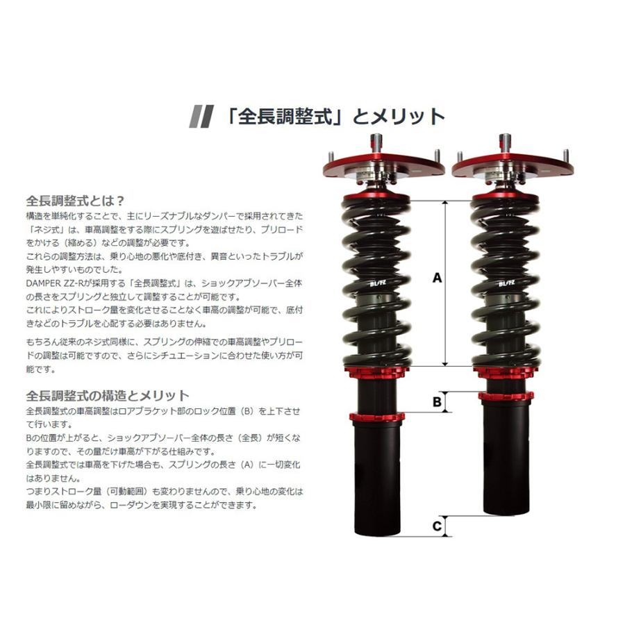 BLITZ ブリッツ 車高調 サスペンションキット DAMPER ZZ-R Spec DSC PLUS ムーブキャンバス〔98562〕| ダンパー 全長調整式車高調キット フルオートモードの画像